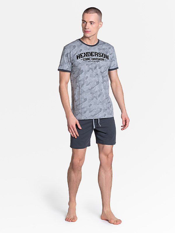 Henderson medvilninė vyriška pižama "Load Grey - Graphite"