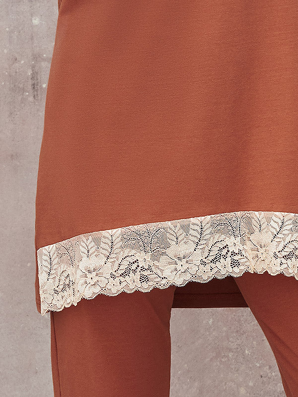 Lega medvilninė pižama "Scarlet Cinnamon - Light Brown"