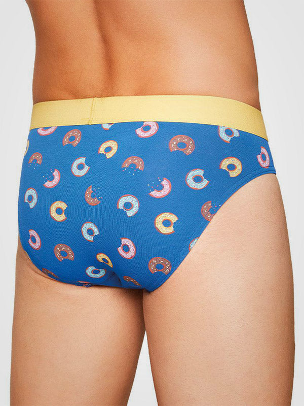 Ysabel Mora 2 vyriškų medvilninių kelnaičių komplektas "Donuts Blue - Red - Multicolor"