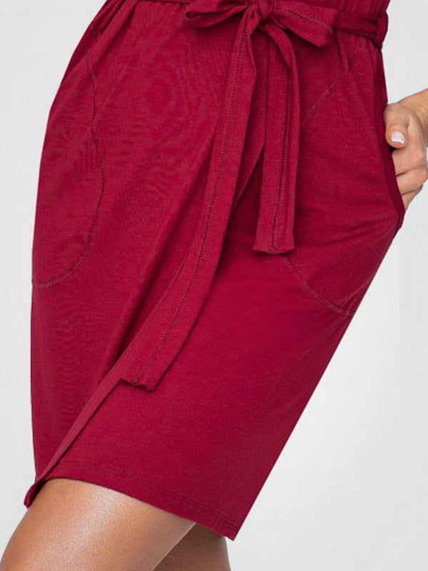 Donna viskozinis chalatas su nėriniais "Miriam Burgundy"