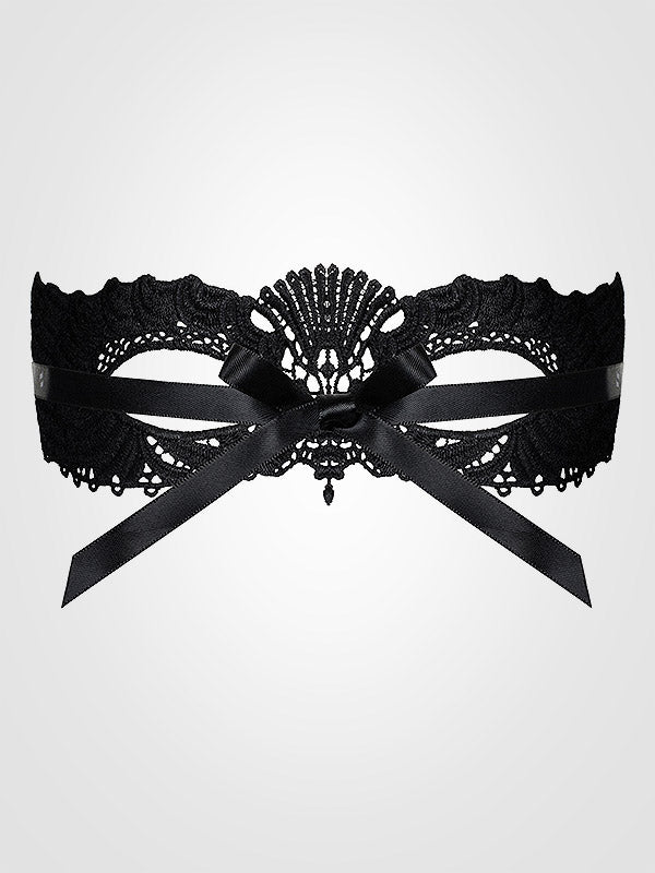Obsessive nėriniuota kaukė "Mysterious Black"