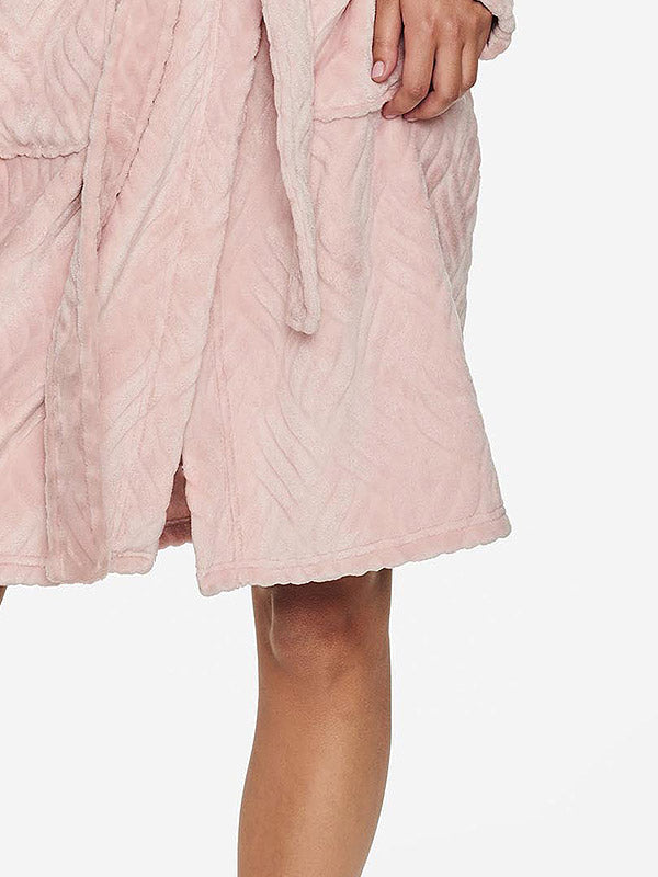Henderson švelnus chalatas su gobtuvu "Home Light Pink"