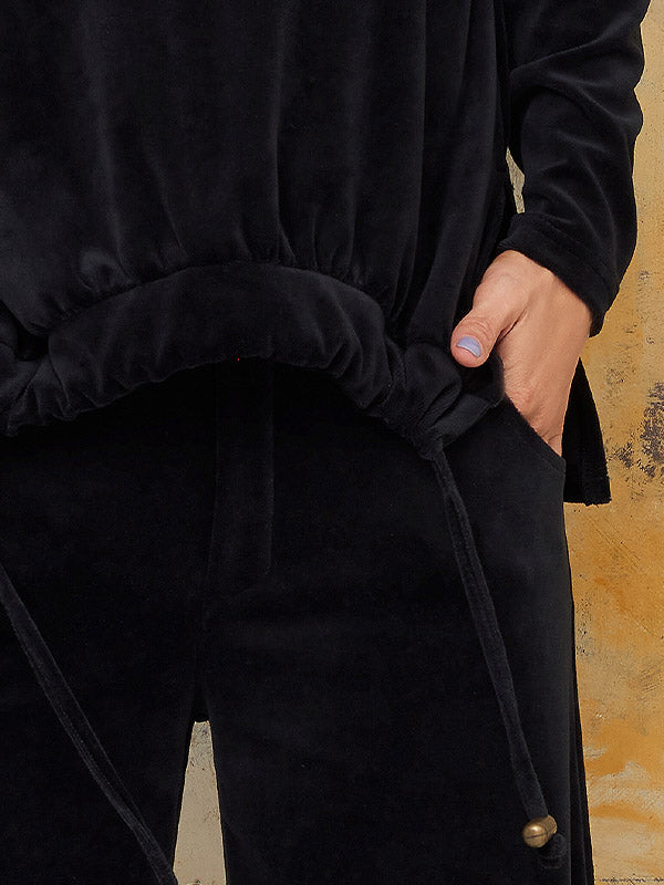 Lega medvilninis laisvalaikio džemperis "Nomera Black Velour"