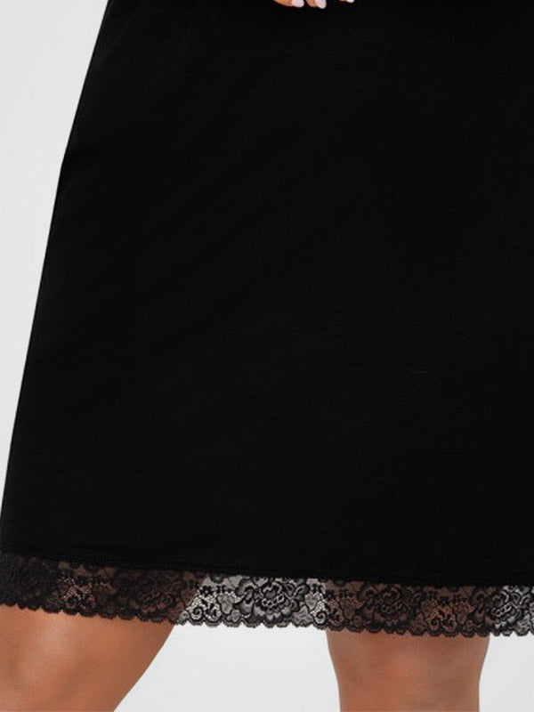 Donna viskoziniai naktiniai su nėriniais "Vera Plus Black"