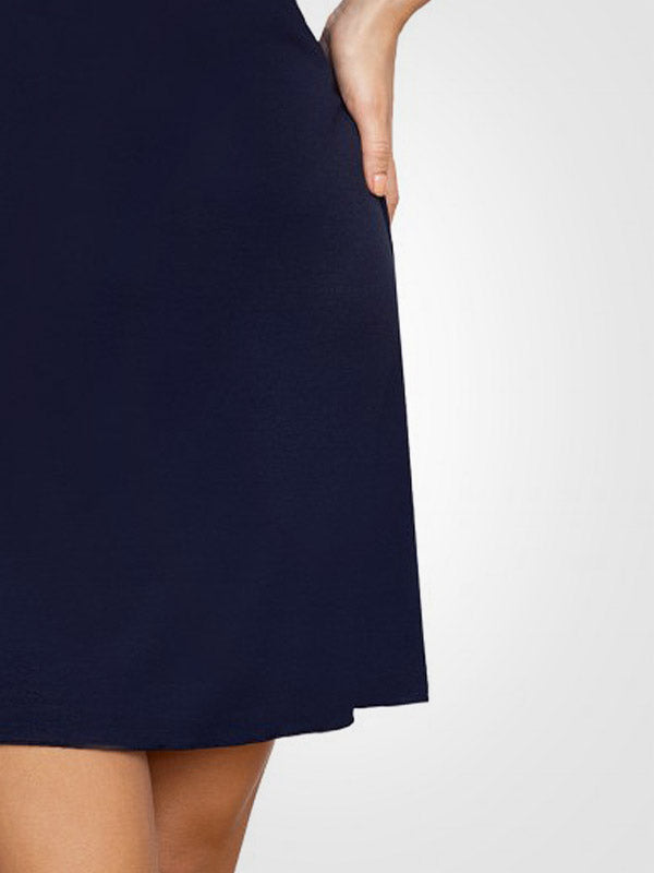 Donna viskoziniai naktiniai su nėriniuotomis rankovėmis "T!ssi 203 Dark Blue"
