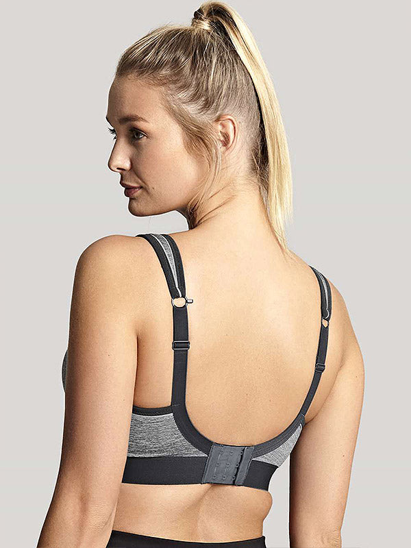 Panache sportinė liemenėlė be lankelių "Sports Non Wired Grey Melange"