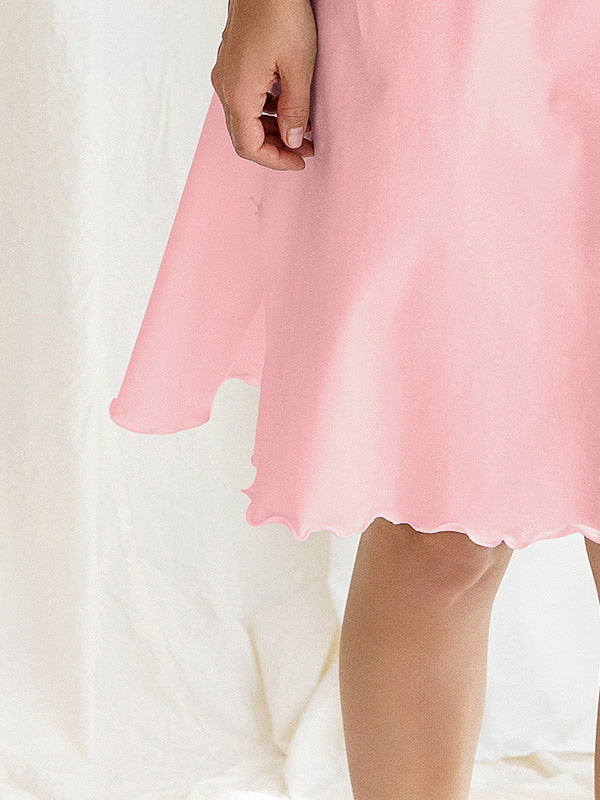 Lega medvilniniai naktiniai su nėriniais "Dunja Pink - White"