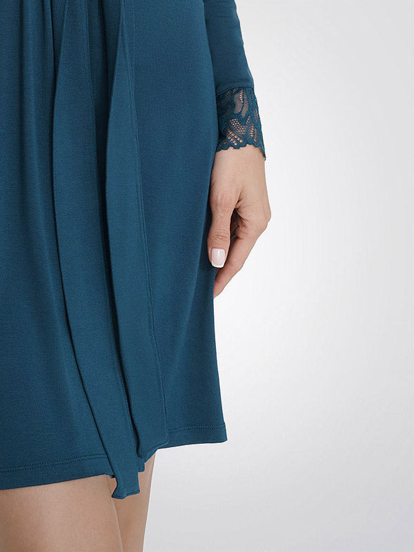 Esotiq viskozinis chalatas "Nox Teal"