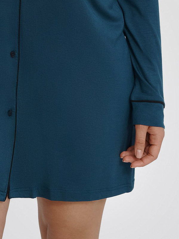 Esotiq viskoziniai naktiniai marškiniai "Miracle Teal"