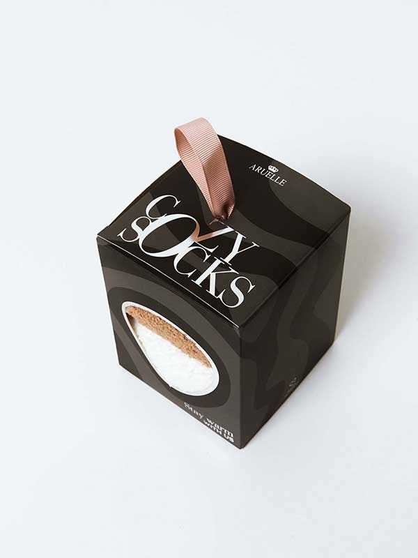 Aruelle 2 šiltų kojinių porų komplektas "Comfy Latte - Ecru"