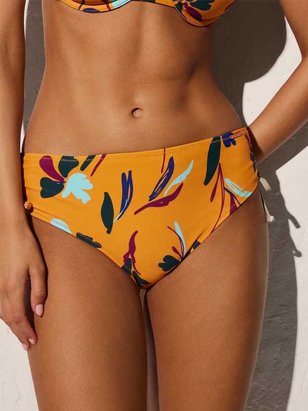 Ysabel Mora liekninantis bikini maudymosi kostiumėlis "Amber Yellow- Multicolor"