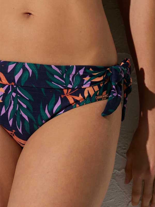 Ysabel Mora bikini maudymosi kostiumėlis "Marina Navy - Green - Violet Floral Print"