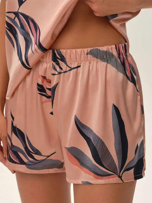 Esotiq trumpa atlasinė pižama "Jane Rose - Multicolor Floral Print"