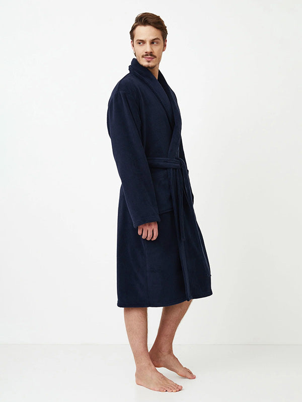 Aruelle minkštas vyriškas chalatas "Gerald Dark Blue"