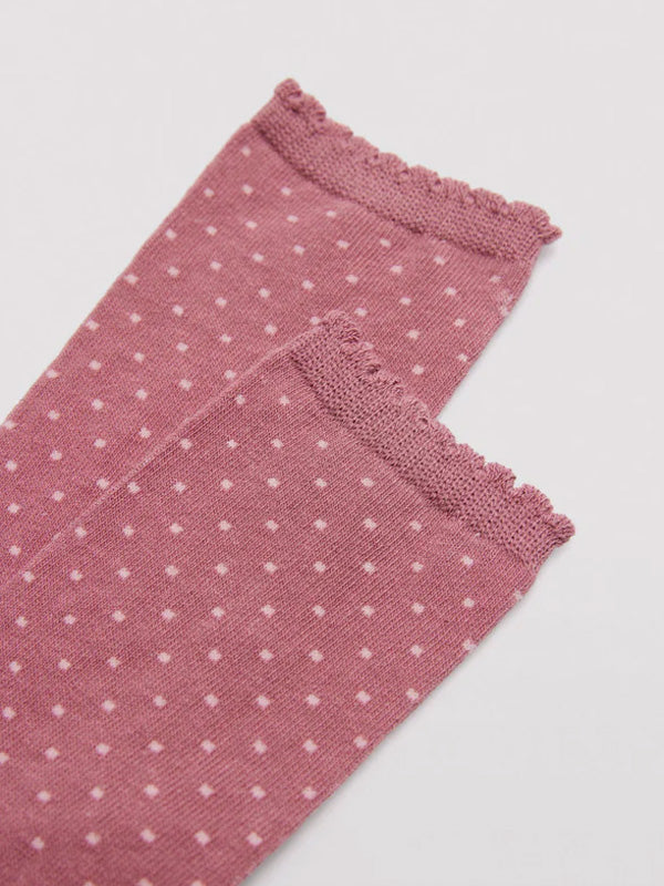Ysabel Mora medvilninės kojinės "Nora Pink - Rose"