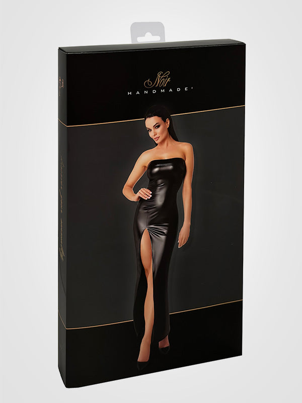 Noir Handmade aptempta šlapio efekto suknelė "Aphrodisia Black"
