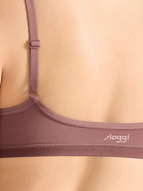 Sloggi organinės medvilnės minkšta liemenėlė "Go Daily Top Dark Pink"