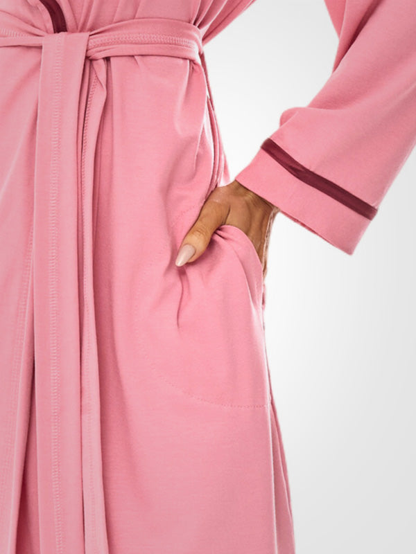 L&L ilgas viskozinis chalatas "Debra Long Pink"