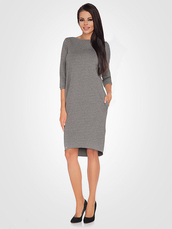 Tessita medvilninė suknelė "Halina Grey"