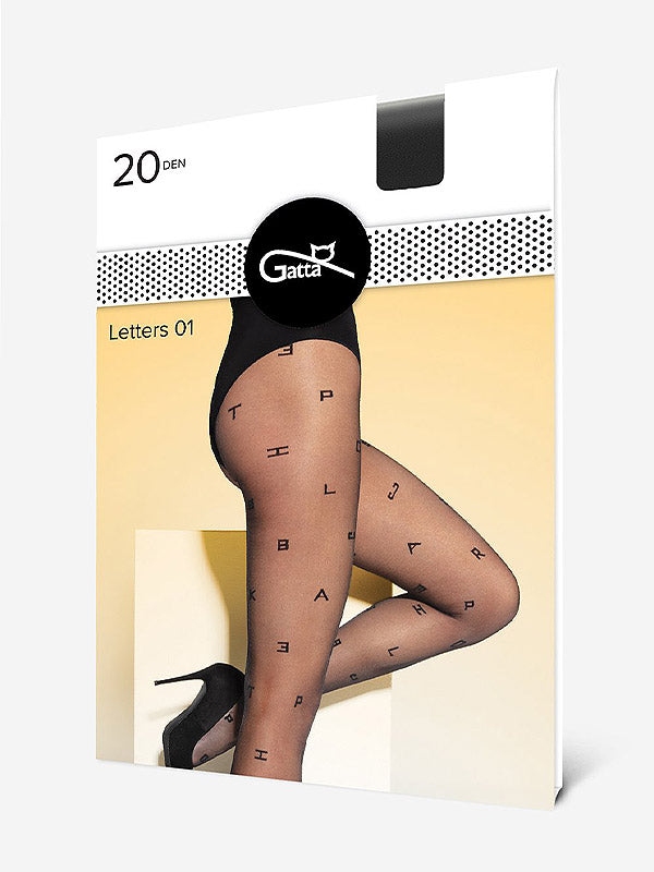 Gatta matinės pėdkelnės "Letters 01 20 Den Black"