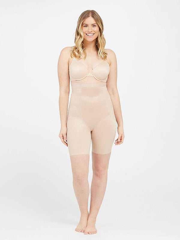 Spanx koreguojantys aukšto juosmens šortukai "Thinstincts® Nude"