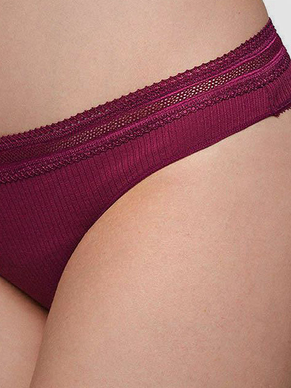 Ysabel Mora 2 medvilninių tanga kirpimo kelnaičių komplektas "Barbara Violet - Blue"