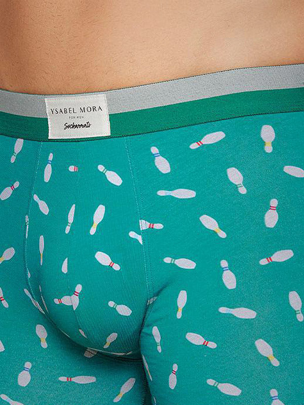 Ysabel Mora 2 vyriškų apatinių šortukų komplektas "Bowling Green - Grey - Multicolor"