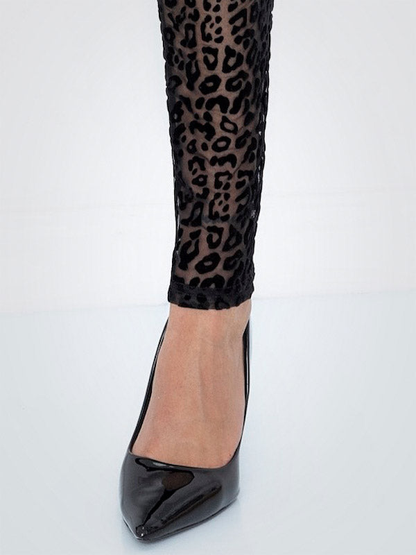 Noir Handmade perregimas tiulio kombinezonas "Cheetah Velour Black"