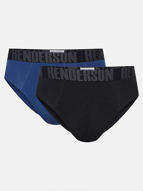 Henderson 2 vyriškų medvilninių kelnaičių komplektas "Fog Black - Navy"