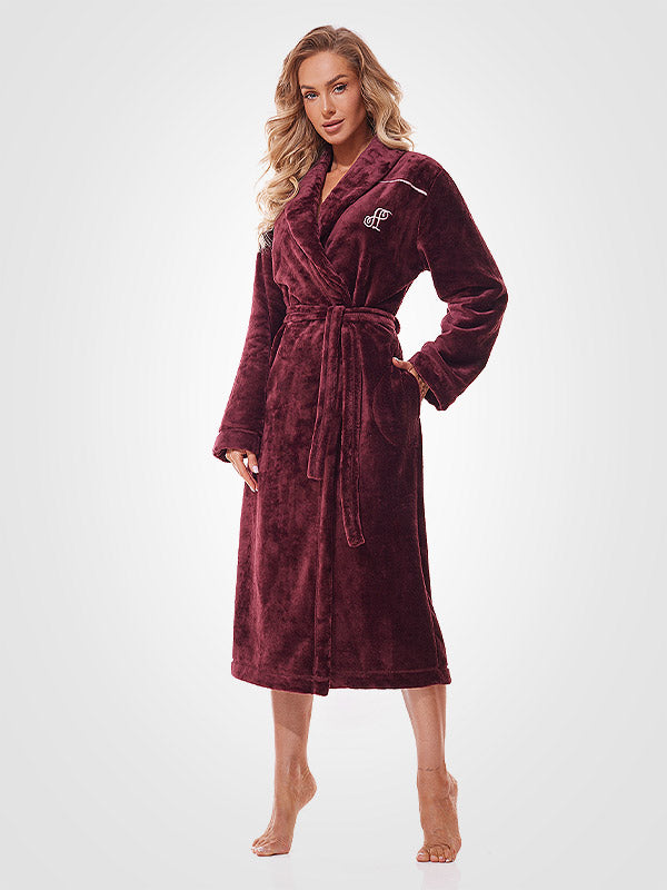 L&L ilgas chalatas "Lux Long Bordeaux"