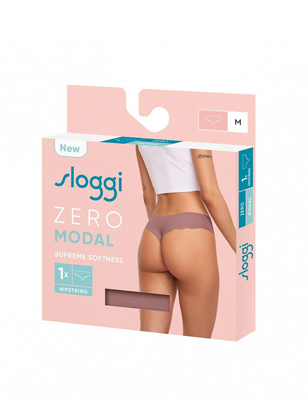 Sloggi 2 lazeriu kirptų modalo stringų komplektas "Zero Modal 2.0 Dark Pink"