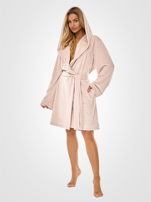 L&L raštuotas chalatas "Luna Angora Velour"