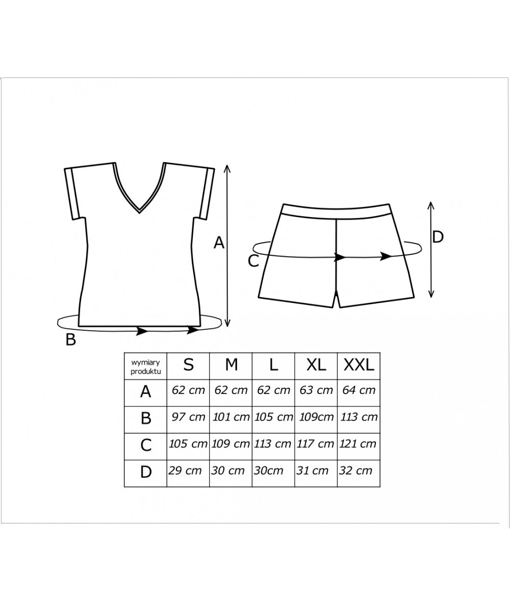 Donna puuvillane pidžaama lühikeste pükstega "Emilia Short Powder Pink - Ecru"