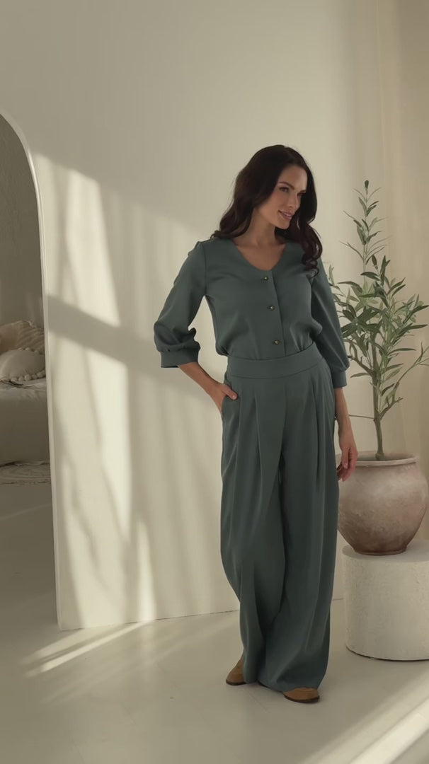 Laadi video üles: elegantiškos kelnės moterims