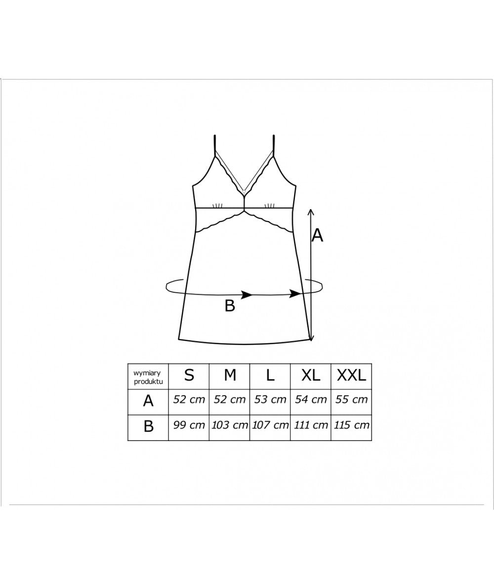 Donna viskoosist pitsiga öösärk "Janette Red"