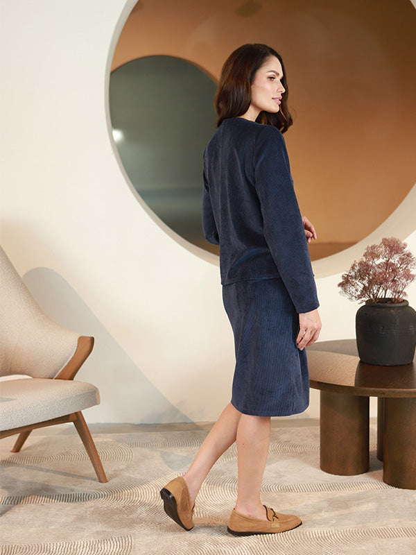 Lega sametseelik "Reina Navy Velvet"