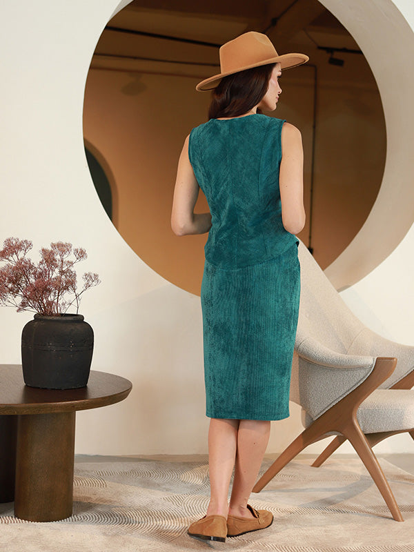 Lega sametseelik "Reina Turquoise Velvet"