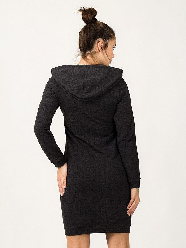 Tessita medvilninė suknelė "Beata Dark Grey"