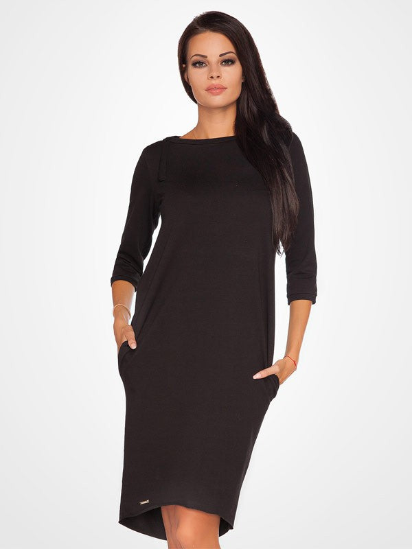 Tessita medvilninė suknelė "Halina Black"