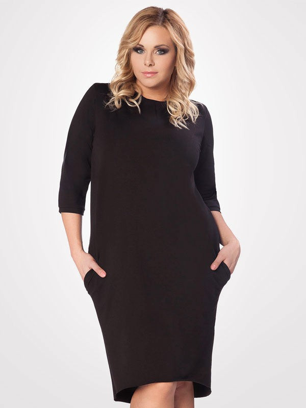 Tessita medvilninė suknelė "Halina Black"
