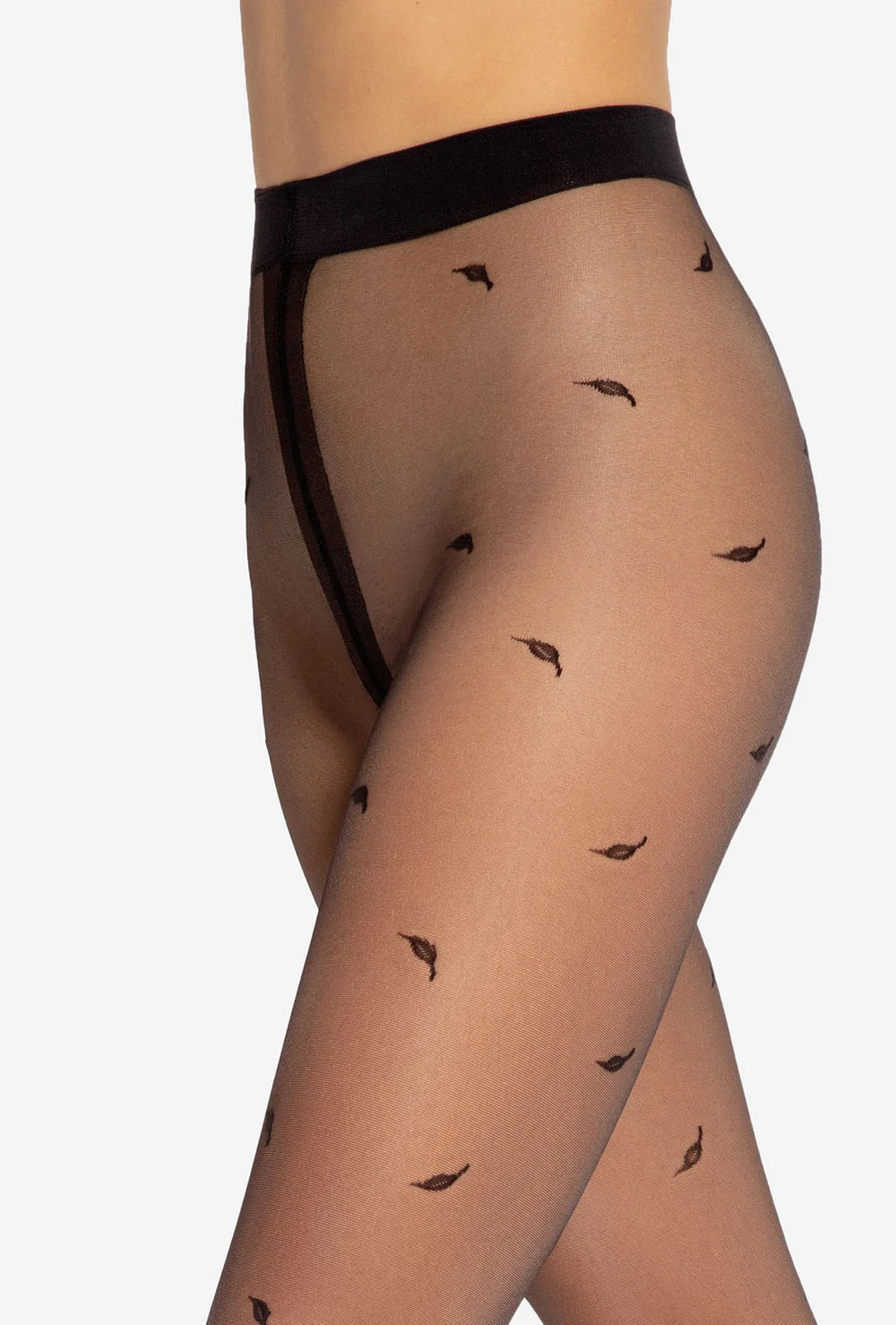 Gatta Sustainable Fiber Patterned Tights Ekko 02 20 Den Black